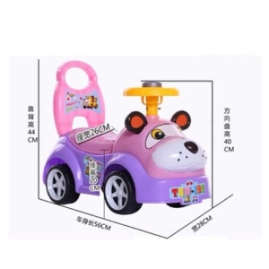 สินค้า รถขาไถ สุนัข Dog สีม่วง Purple มีเสียงเพลง พวงมาลัยหมุนได้ เบาะนั่งเปิด-ปิดได้ รถขาไถเด็กนั่ง รถขาไถเด็ก