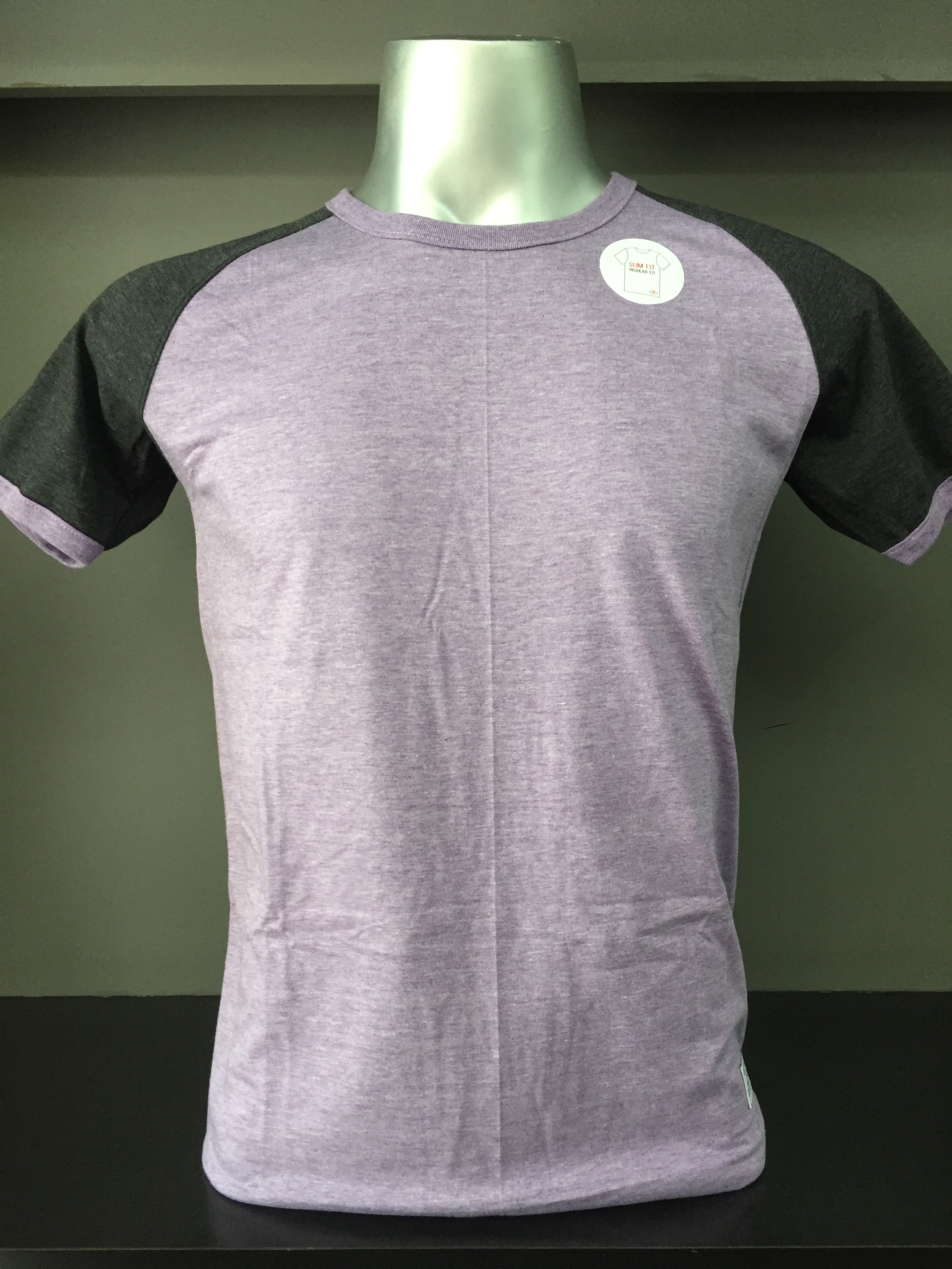 Uzem Ropa เสื้อยืดผู้ชาย uzem slimfit คอกลม แทบสีทูโทน แขนสั้นขอบสี code no 1-9 ...