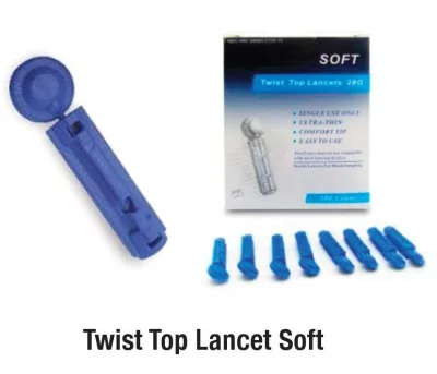 Sterilance Twist Top Lancet Soft 28G