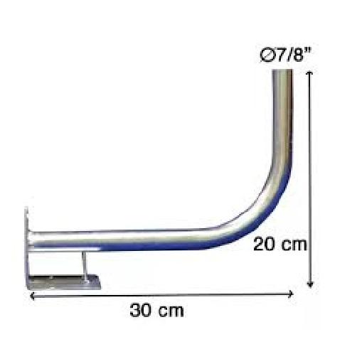 BETA ชุดอุปกรณ์ติดตั้งเสาอากาศดิจิตอลทีวีทรงตัว L ขนาด 30 ซม. (สีเงิน)