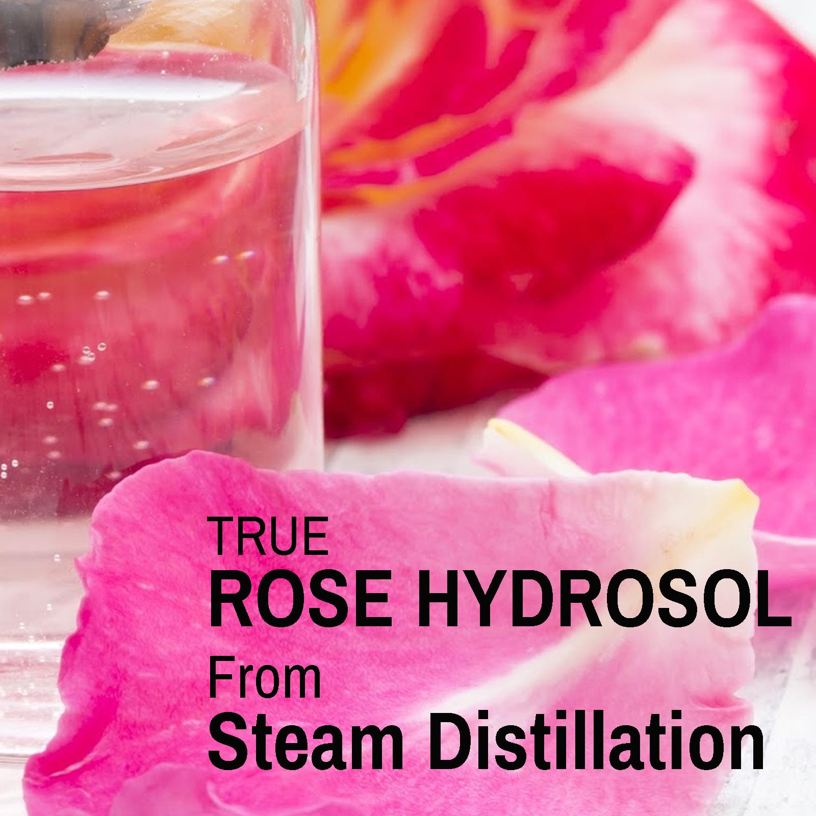 นํ้ากุหลาบ ออร์แกนิก กลั่นไอน้ำ (30 mL/1 fl oz 250 mL/8.45 fl oz