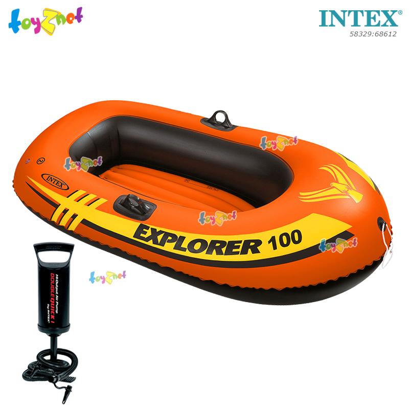 Intex ส่งฟรี เรือยางเอ็กซ์โพลเรอร์ Explorer 1 ที่นั่ง 1.47x0.84x0.36 ม. รุ่น 58329 + ที่สูบลมดับเบิ้ล ควิ๊ก วัน