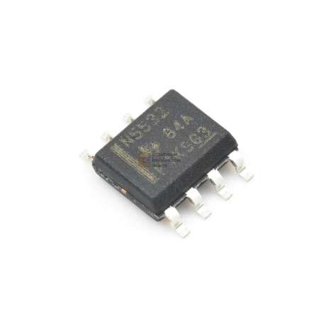 TI NE5532D ไอซี ออปแอมป์ 2ช่อง SMD แพ๊ค 5ตัว (Texas Instruments NE5532 Dual Channel Op Amp)