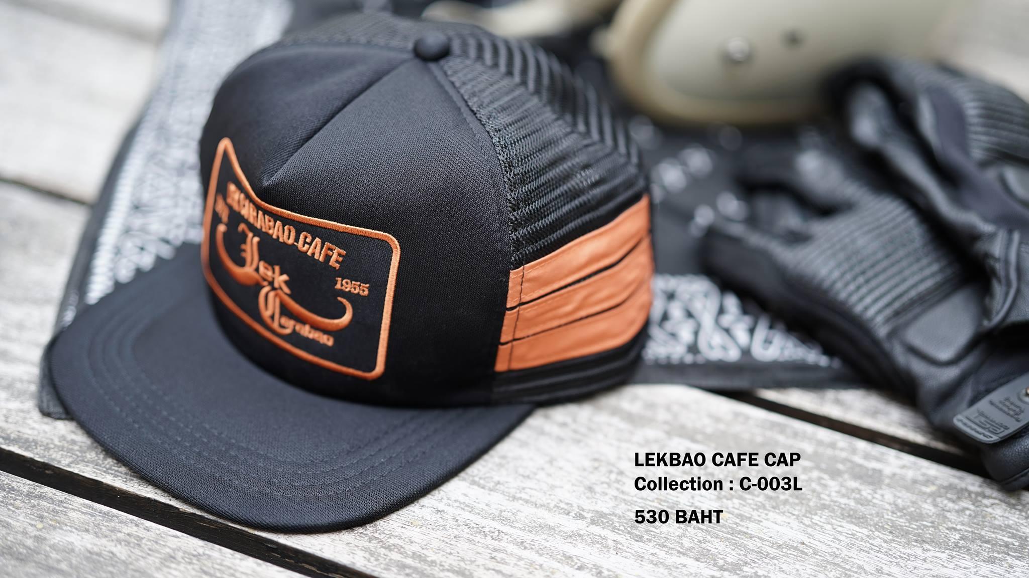 หมวก Lek Carabao Cafe (Designed by HTR) หมวกแก๊ป  สามแถบ ปีกตรง