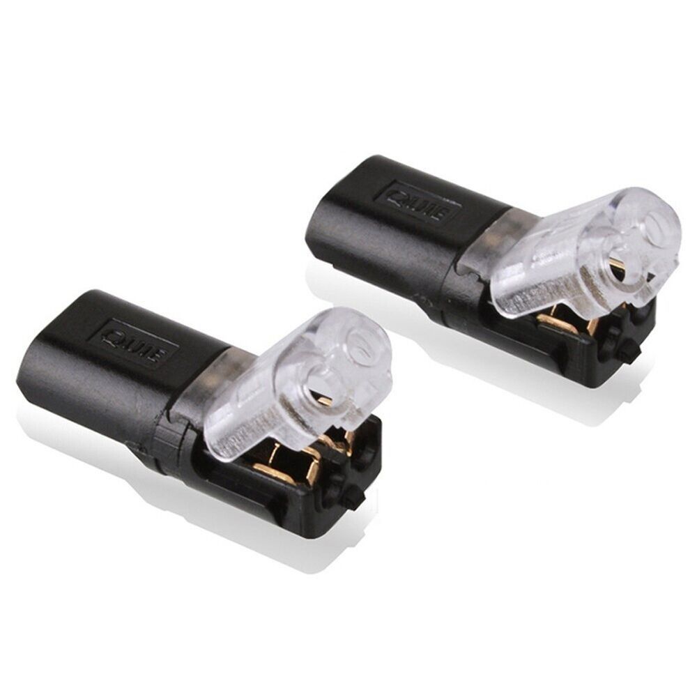 X CRAFT HOME 10pcs 2-Pin Pluggable Double line docking Led Light Wire Connector Cable Crimp Terminals Spring Scotch Lock Terminal Blocks Connectors