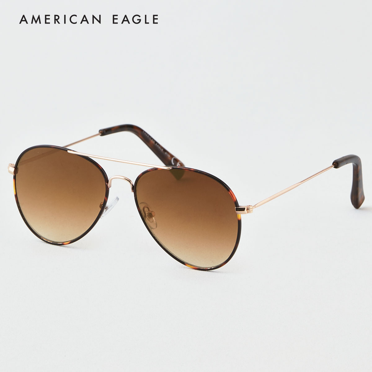 American Eagle Tortoise Aviator Sunglasses แว่นตา ผู้หญิง แฟชั่น(048-8759-251)