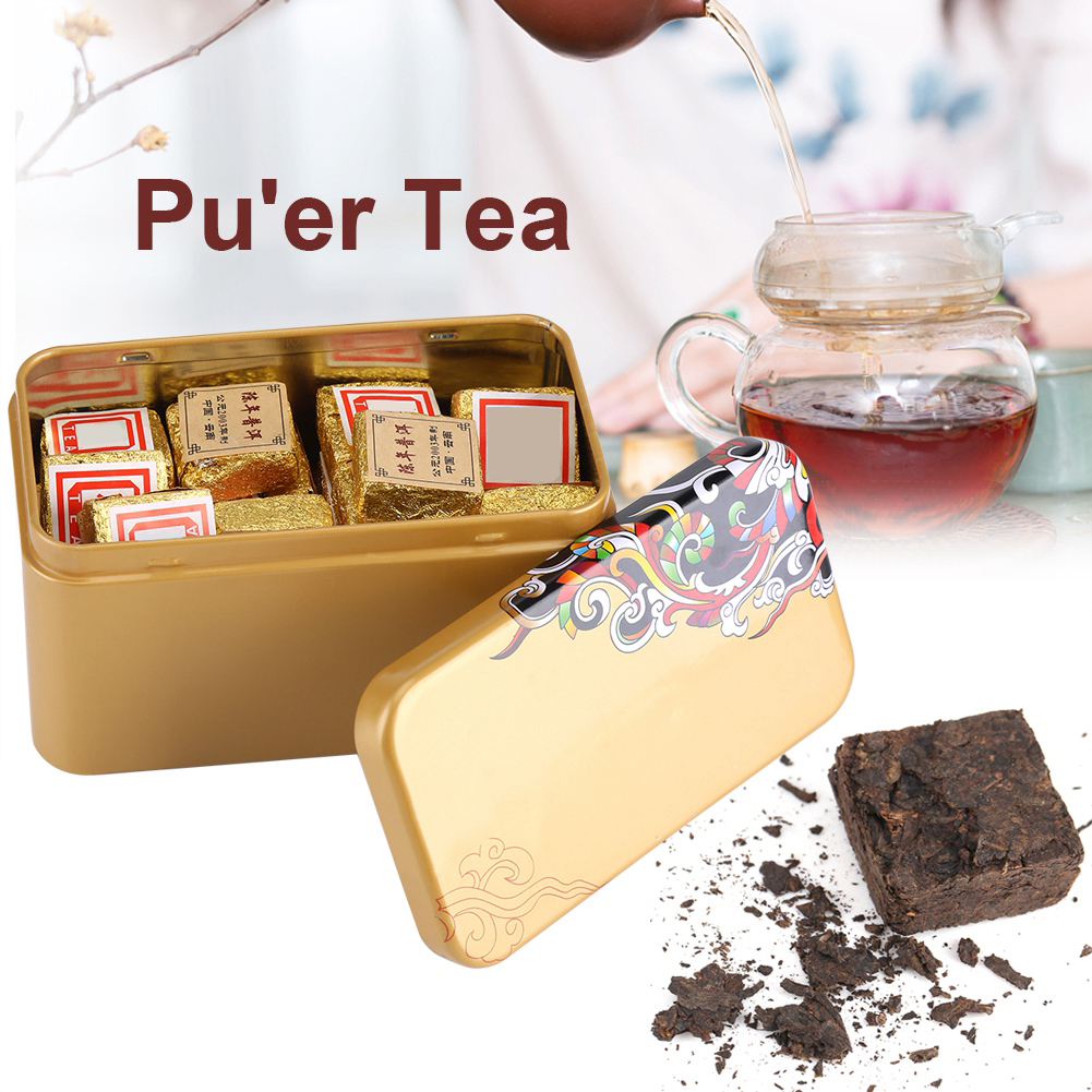 【มีของพร้อมส่ง】Pu'er Tea Cake Chinese Yunnan Pu-er Tea with Box Healthy Tea Gift Family - intl