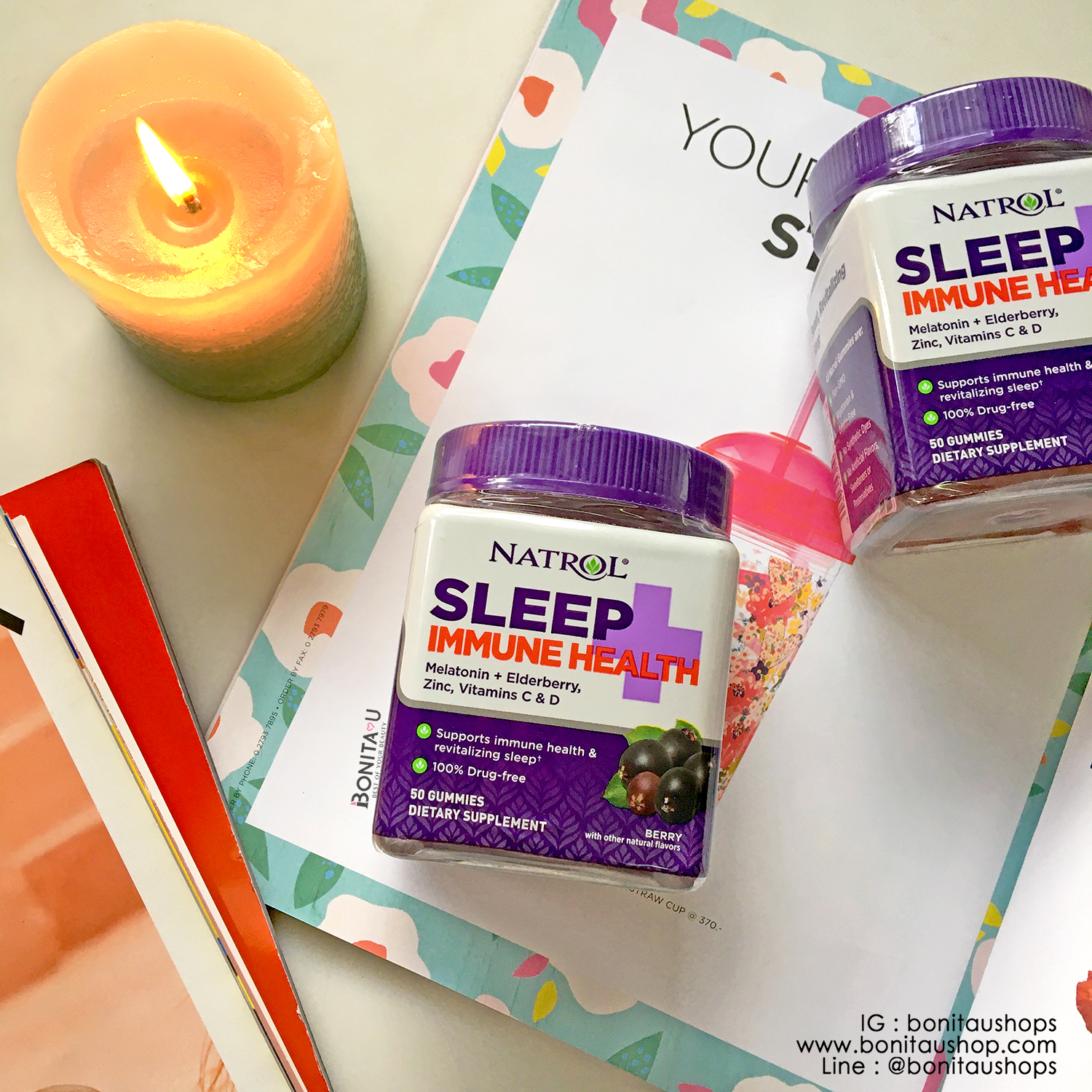 BONITA U ️ Natrol Sleep + Immune Health Melatonin, Elderberry, Zinc