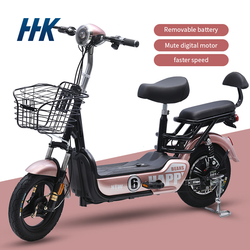 HHK574 รถยนต์ไฟฟ้าผู้ใหญ่เหยียบแบตเตอรี่รถยนต์ไฟฟ้าจักรยานชายและหญิง