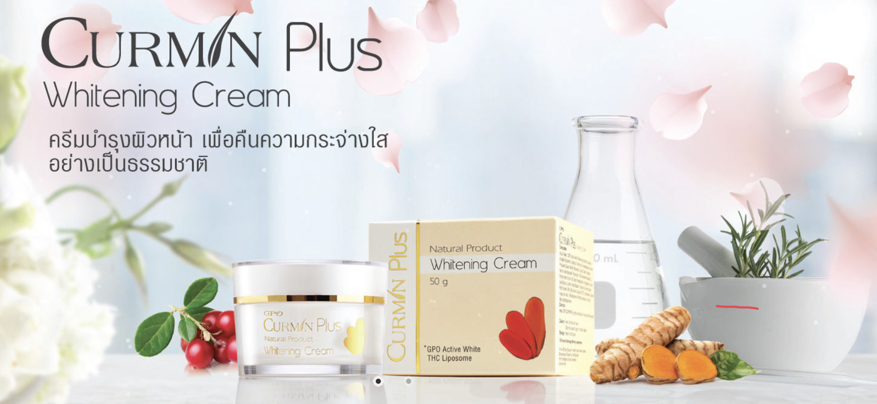 GPO curmin cream plus whitening 50 g Medical supply ThaiPick