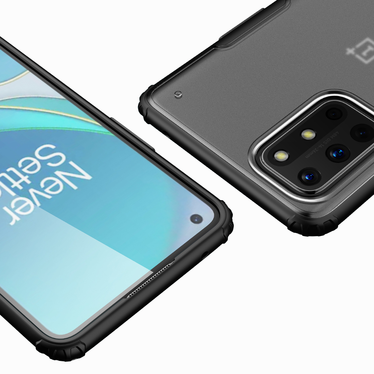 Translucent One Plus Case OnePlus 8T Case, RUILEAN Soft TPU + Sturdy PC Translucent Matte Drop ...