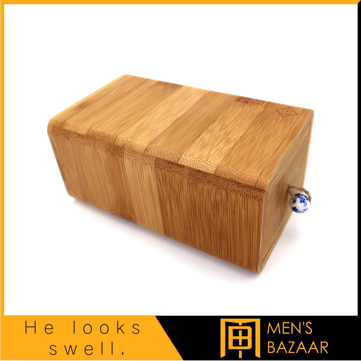 Ubersuave Eco-Razor Premium Bamboo Razor Storage Box w/ cushion-Men's Bazaar