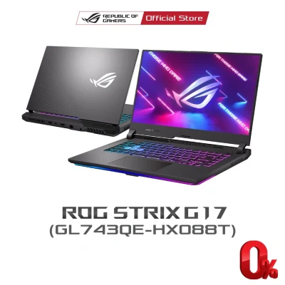 ASUS ROG Strix G17 (GL743QE-HX088T) Gaming Notebook ( โน๊ตบุ๊ค ) 17.3 FHD R9-5900HX RAM16GB SSD512GB W10
