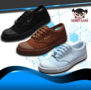 สินค้า รองเท้านักเรียน รองเท้าผ้าใบ  รองเท้านักเรียนเด็กผู้หญิง รองเท้านักเรียนเด็กโต  ตาล /ดำ/ขาว Gerry Gang