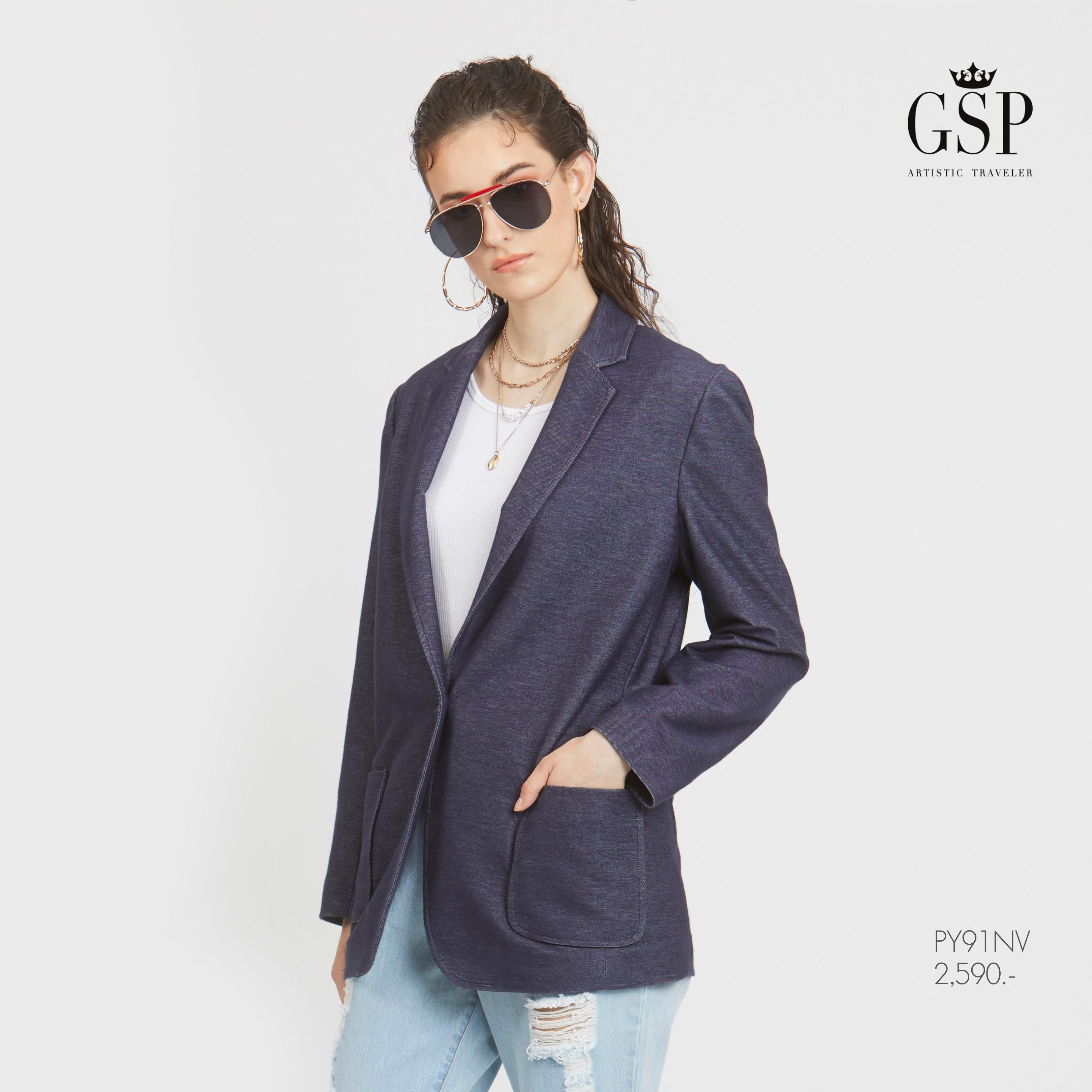 GSP Jacket แจ็คเก็ตทรงหลวม ผ้ายีนส์เนื้อนุ่ม เสื้อแจ็คเก็ต แจ็คเก็ต