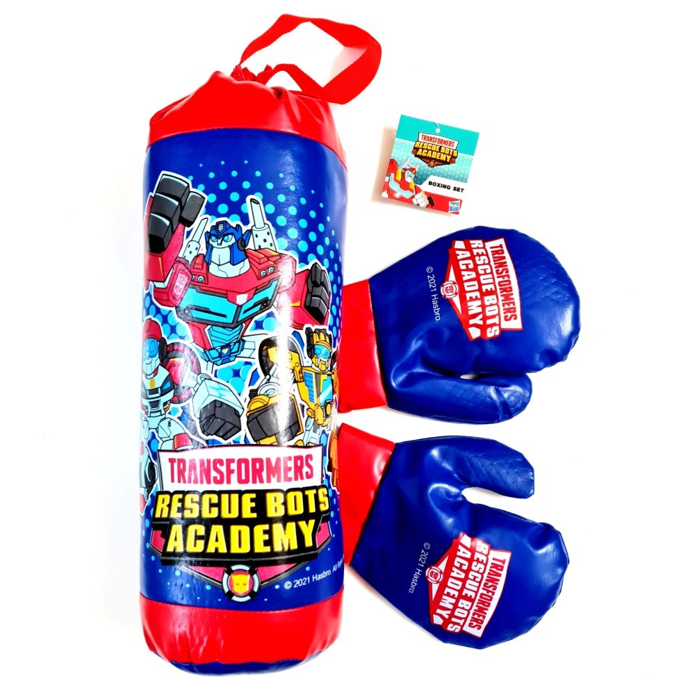One Price Toys - Boxing Set Transformer Rescue Bots Academy - ชุดกระสอบทราย และ นวมต่อยมวย ชกมวย ของเด็กเล็ก ทรานซ์ฟอร์เมอร์ ลิขสิทธิ์แท้ - สีน้ำเงิน