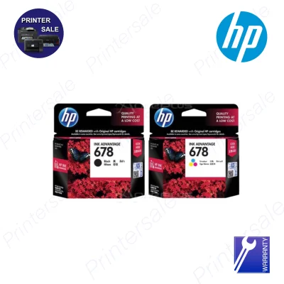 HP 678 Black Ink Cartridge HP 678 Tri-color Ink Cartridge