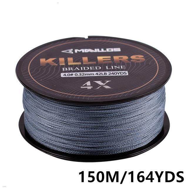 Mavllos Killers 4 Strands Braided Fishing Line 220M/240yds 4-80Lb Super  Strong Low Memory Saltwater