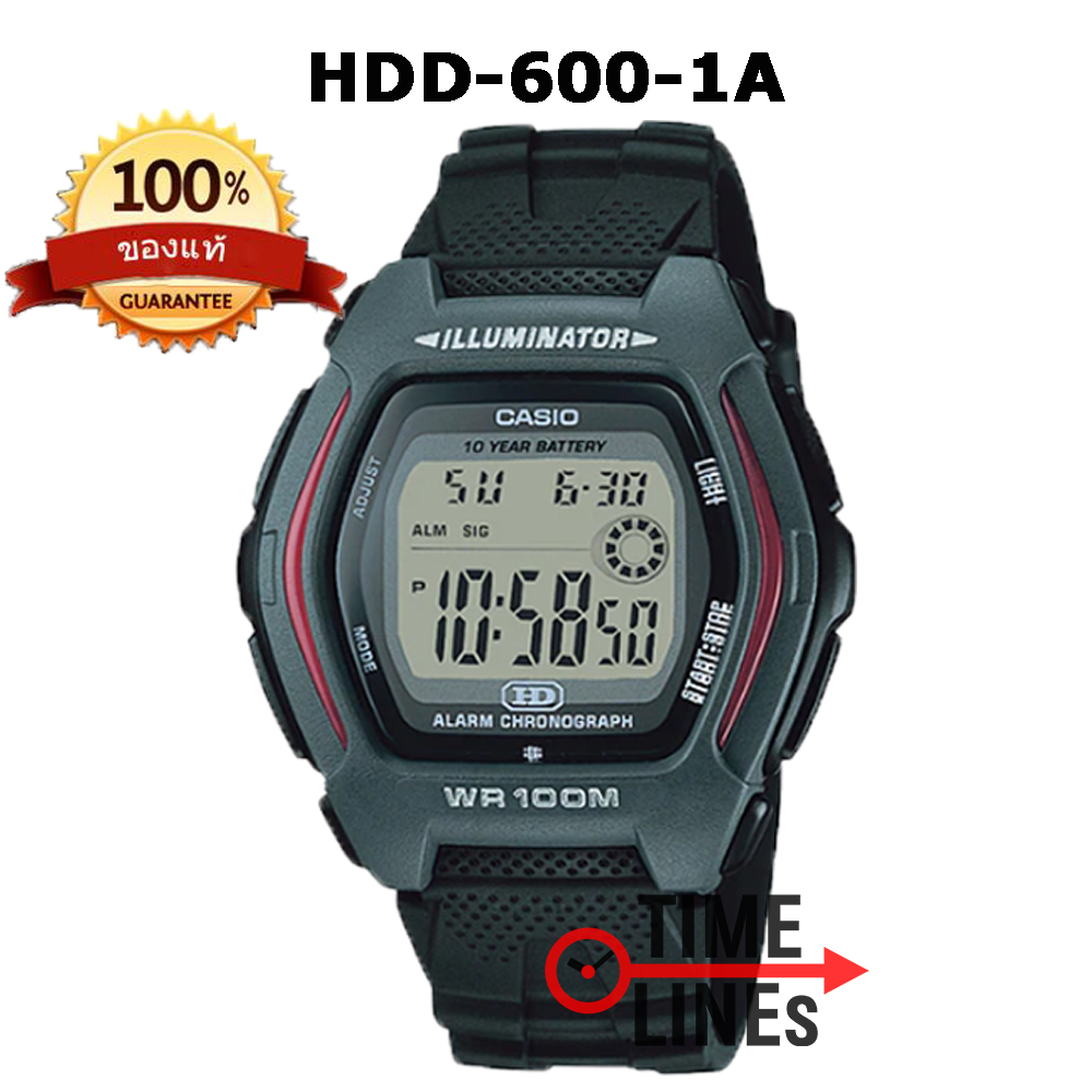 CASIO ของแท้ รุ่น HDD-600 SERIES นาฬิกาผู้ชาย DIGITAL พร้อมกล่อง