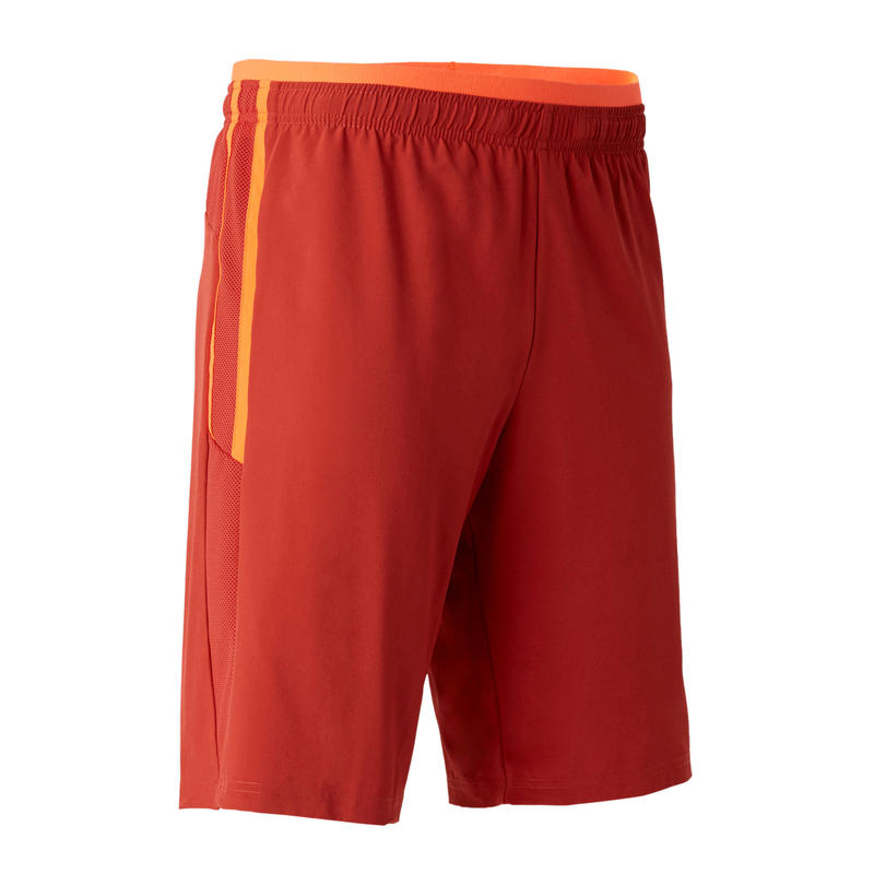 กางเกงฟุตบอลขาสั้นสำหรับผู้ใหญ่แบบ 3-in-1 รุ่น TRX (สีแดง)รองเท้าและเสื้อผ้าสำหรับผู้ชาย