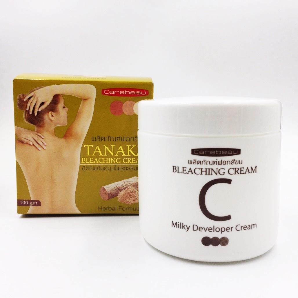 ผลิตภัณฑ์ฟอกสีขน TANAKA BLEACHING CREAM  สูตรสมุนไพรธรรมชาติ  100 gm.  ของแท้ 100%