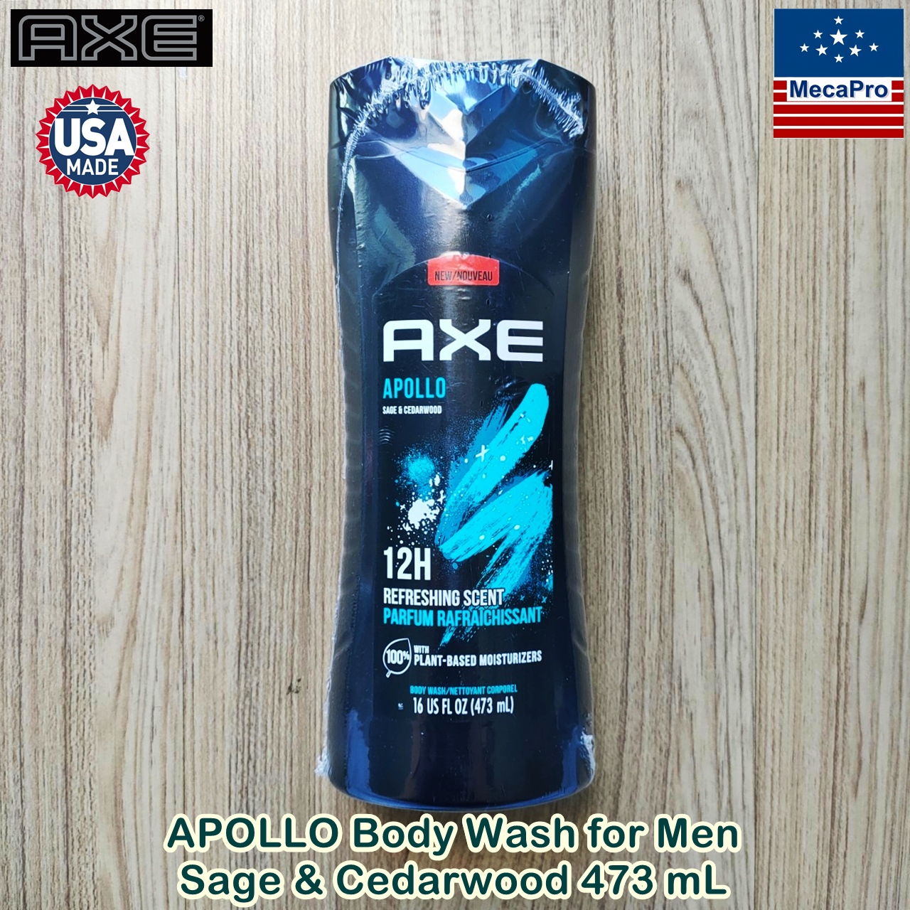 AXE® APOLLO Body Wash for Men, Sage & Cedarwood 473 mL แอ๊กซ์ เจลอาบน้ำ