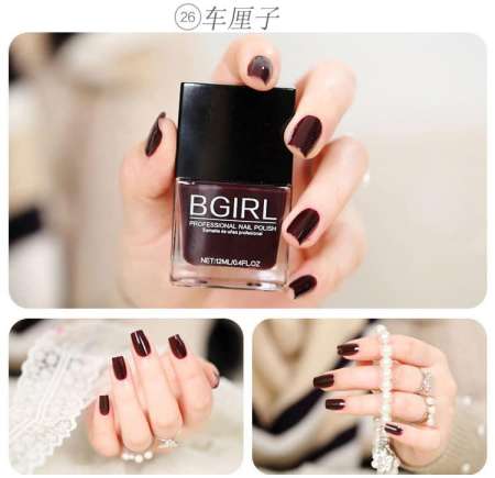 BGIRL. ยาทาเล็บ ยาทาเล็บกึ่งเจล  ยาทาเล็บสีสวยคุณภาพดีBGIRL. *12ml. / 1ขวด