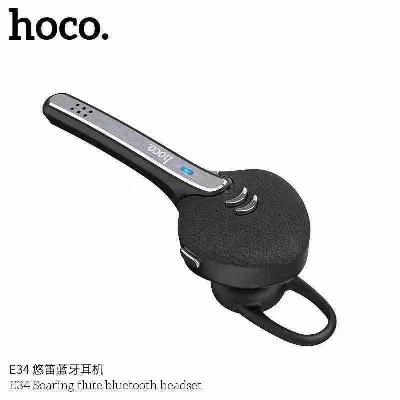 Hoco E34 หูฟังบลูทูธไร้สาย เสียงดี HiFi คุย+ฟังเพลงได้ Hoco Wireless Headset E34 Soaring Flute Earphone