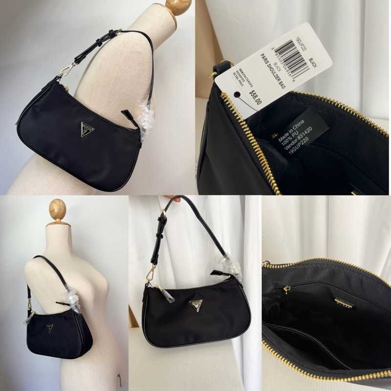 ของแท้100 กระเป๋าถือ GUESS PARIS SHOULDER BAG กระเป๋าเกสแท้ พบปลอม
