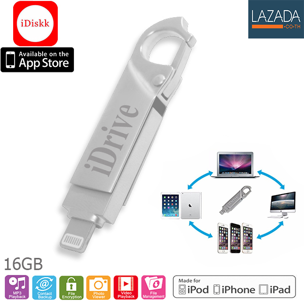 iDrive iDiskk Pro LX-815 16/32/64/128GB USB 2.0 แฟลชไดร์ฟสำรองข้อมูล iPhone,IPad