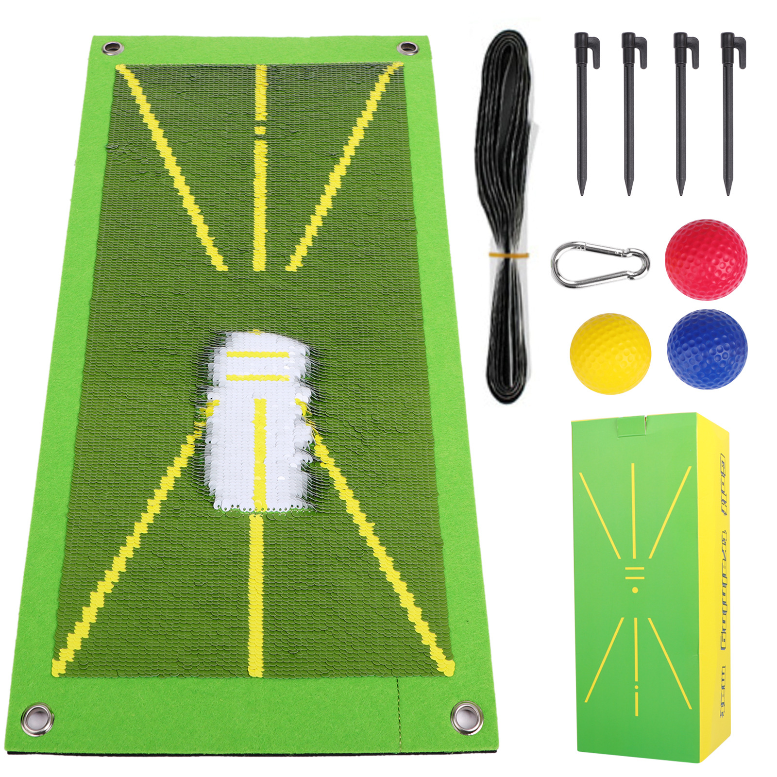 FED【COD】Golf swing track mat Golf swing practice mat Strike mark direction detection