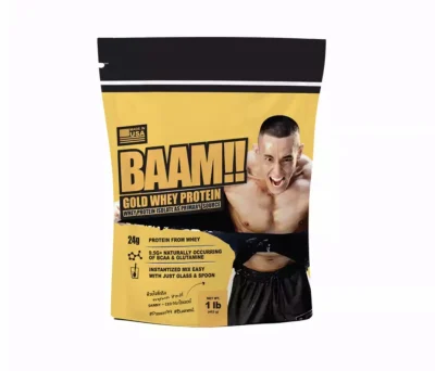 Baam Gold Standard 1lb เวย์โปรตีนไอโซเลตเพิ่มกล้ามเนื้อ/ลดไขมัน ขนาด 1 ปอนด์