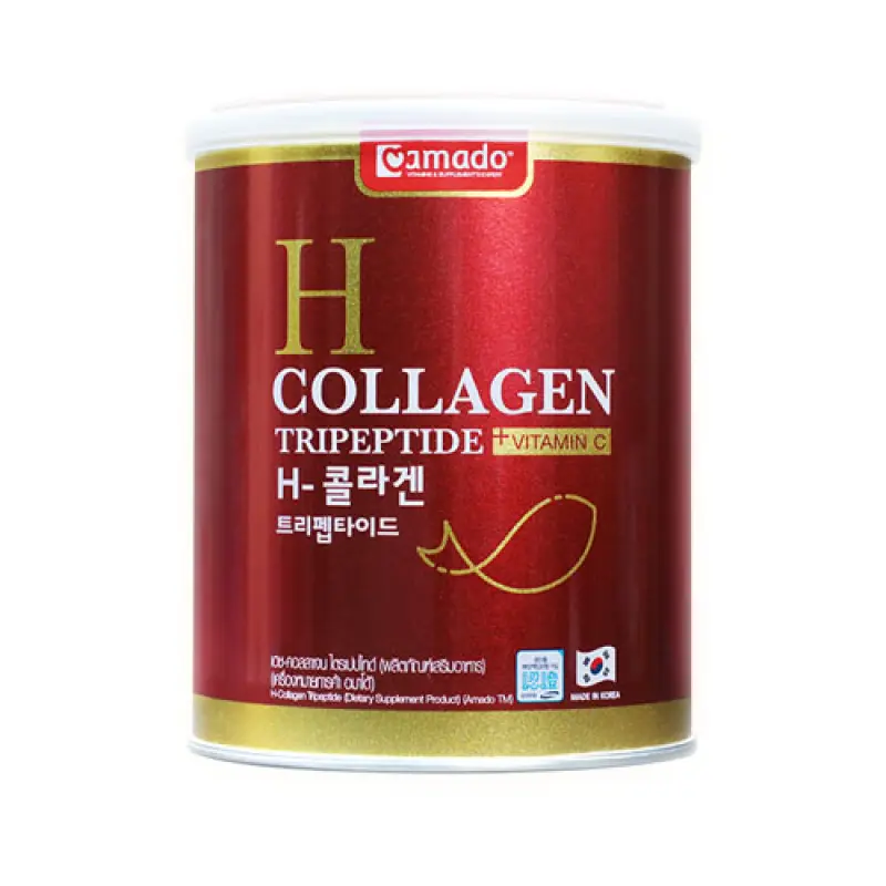 ภาพสินค้ากระป๋องแดง Amado H collagen อมาโด้ เอช นำเข้าจากเกาหลี 100%จำนวน 1 กระป๋อง จากร้าน Healthy Shop บน Lazada ภาพที่ 1