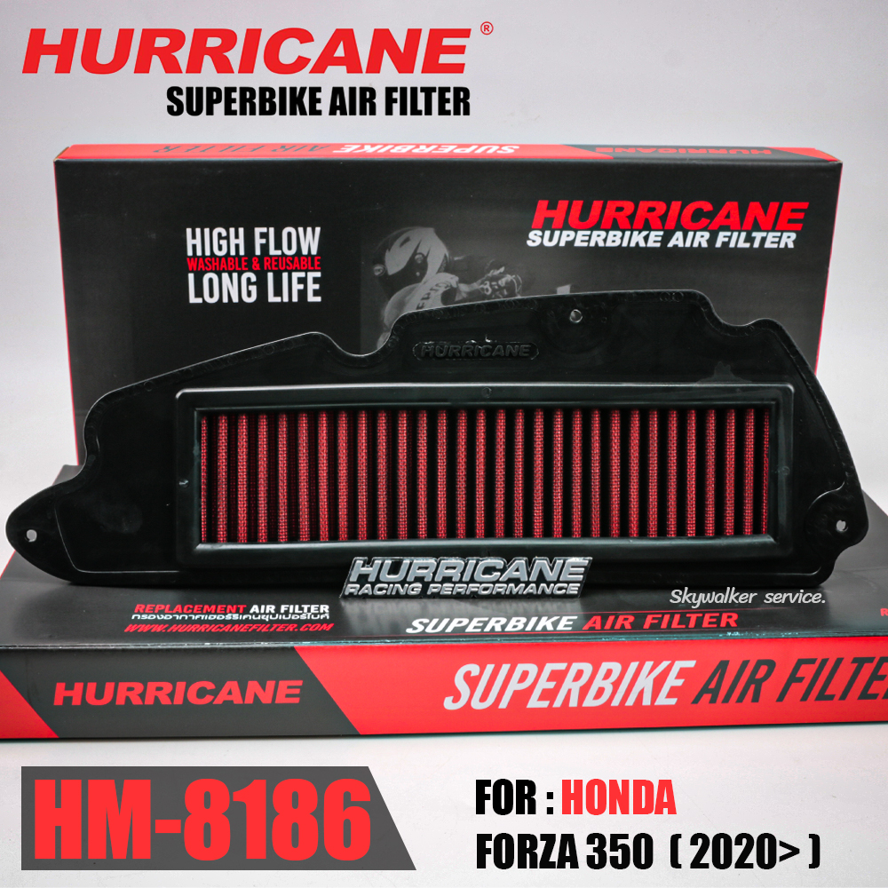 กรองอากาศ HURRICANE สำหรับ Forza350 (ผ้าใยสังเคราะห์เกรดพีเมี่ยม) รับประกันสินค้า 1 ปี