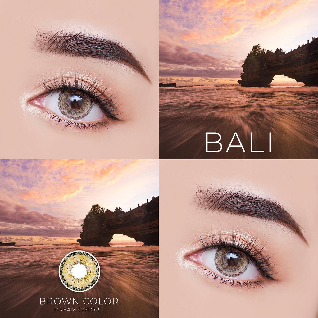(-2.25 ถึง -6.00) รุ่น ★ BALI BROWN ★ Dreamcolor1 Contact Lens | คอนแทคเลนส์ รายเดือน | สายตาสั้น | สีน้ำตาล