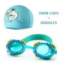 ภาพขนาดย่อของสินค้าชุดแว่นตาว่ายน้ำเด็ก ชุดเด็กชาย และเด็กหญิง แว่นตา อุปกรณ์ว่ายน้ำเด็ก ป้องกันหมอก แว่นตาว่ายน้ำ กันน้ำ หมวกว่ายน้ำ