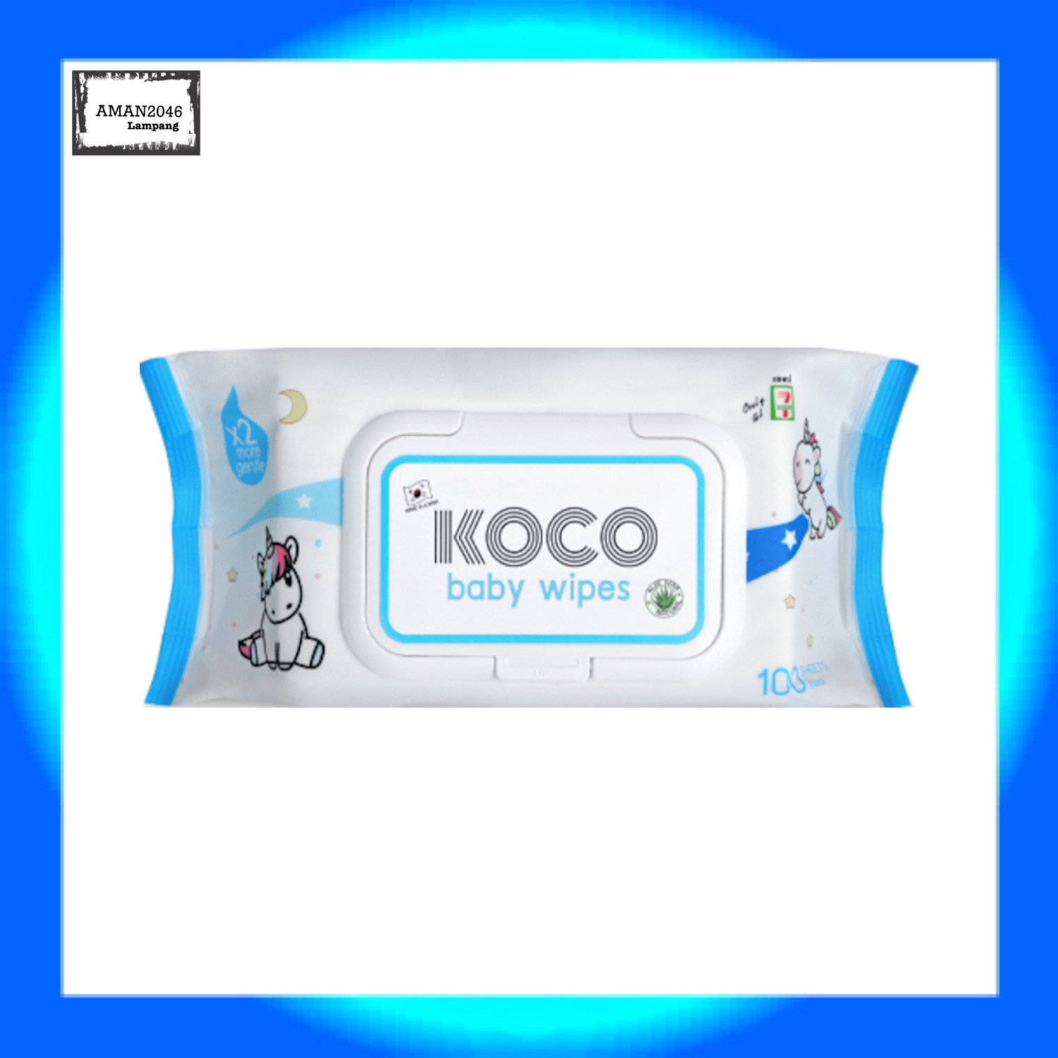 โคโค่ ผ้าเปียก Koco Baby Wibes ทิชชู่เปียก สูตรอ่อนโยน 2 เท่า  นำเข้าจากประเทศเกาหลี  ปริมาณ 100 แผ่น จำนวน 1 แพ๊ค  สูตร สูตรอ่อนโยน