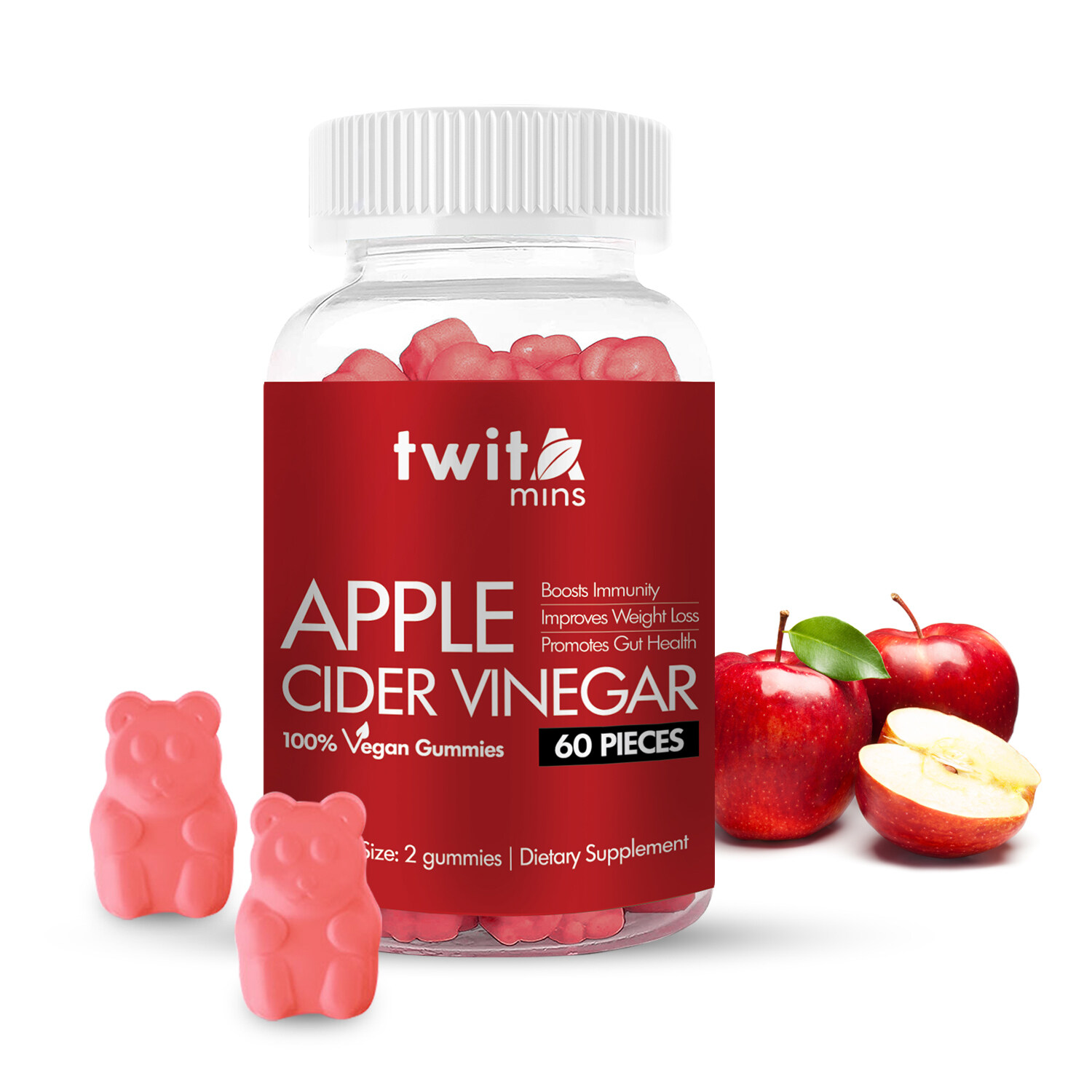 Twitamins - Apple Cider Vinegar Gummy ͻآҾ Ǫ¤Ǻ˹ѡ Ŵͧѹ кҼҭ ӹҹ 60 