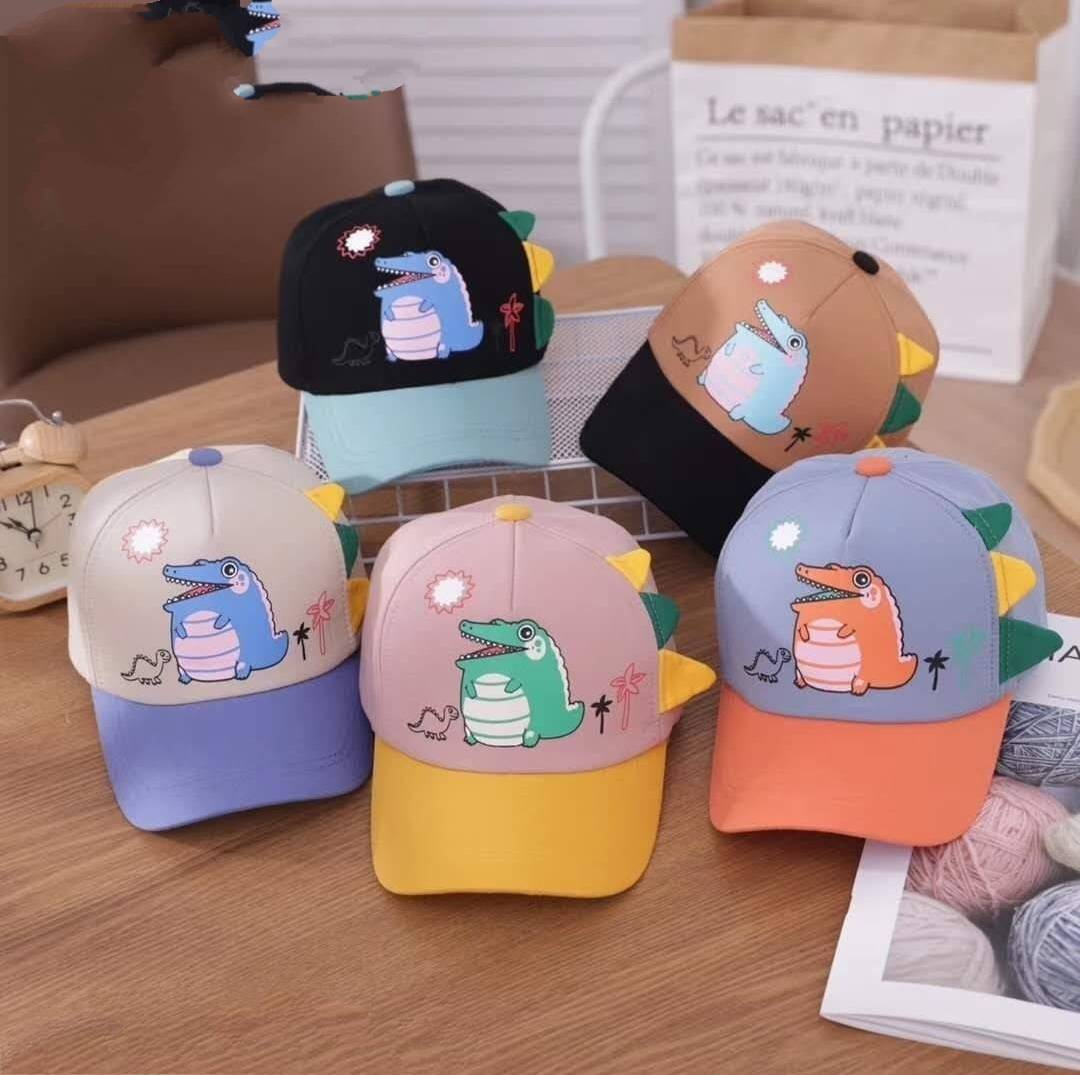 ☆พร้อมส่ง☆หมวกเด็ก 1ปี-7ปี หมวกแก๊ปเด็ก หมวกเด็กโต หมวกเด็กผู้ชาย หมวกเด็กผู้หญิง หมวก Cap หมวกแก๊ปปีกแข็ง ลายก๊อตซิลล่า🦖รอบหัว:51-53 cm.