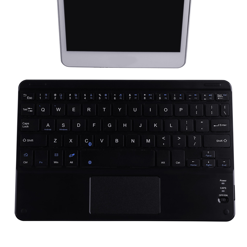 Lazmin112 Tastiera Bluetooth Ultra-sottile Con Touchpad – Portatile, Ricaricabile, Per Android/Windows, Grigia