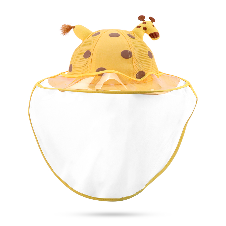 พร้อมส่ง หมวกเด็ก พร้อมพลาสติก เฟสชิว กันน้ำ ลายยีราฟ หมวกเฟสชิวเด็ก