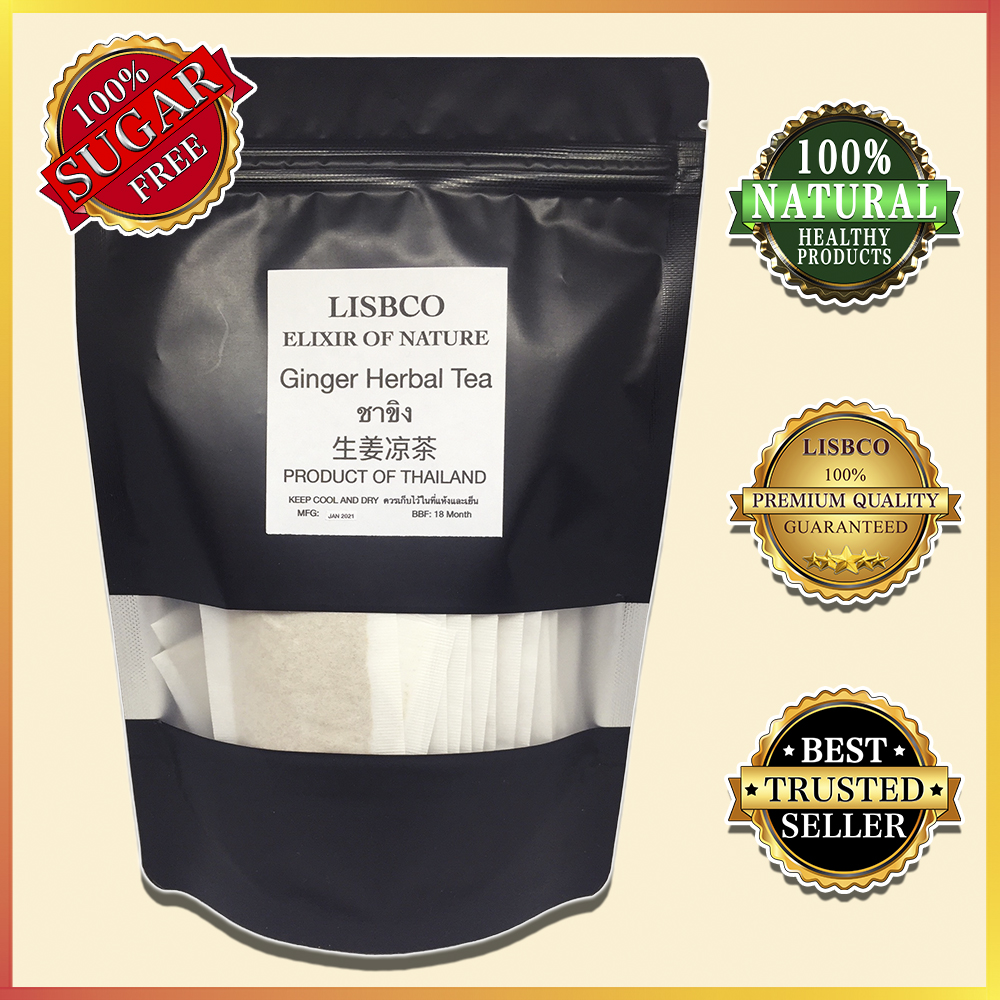 ชาขิง ซอง 30 ชิ้น Ginger Herbal Tea 30 pcs Tea Bags Organic Premium Quality Grade A+++ Natural Products