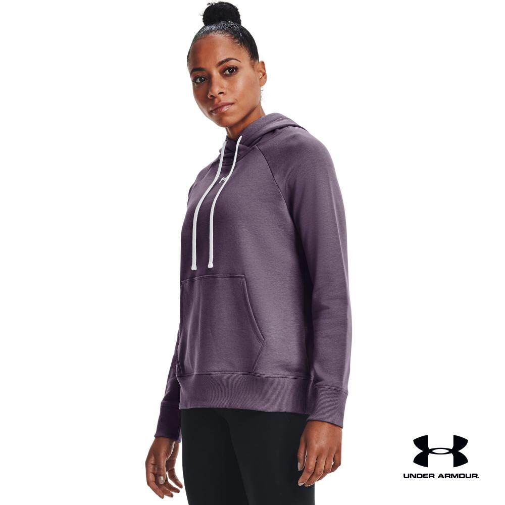 Red / White Under Armour Hustle Fleece Hoodie Women's 1300261