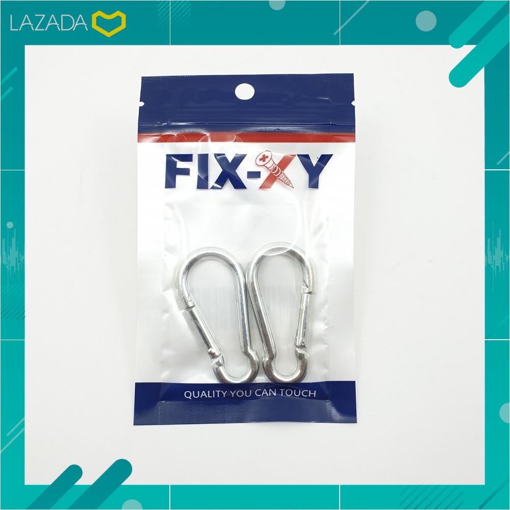 สุดคุ้ม FIX-XY ห่วงเกี่ยวนิรภัย 5.4x2.7cm. ER-003-S(2ชิ้น/แพ็ค)