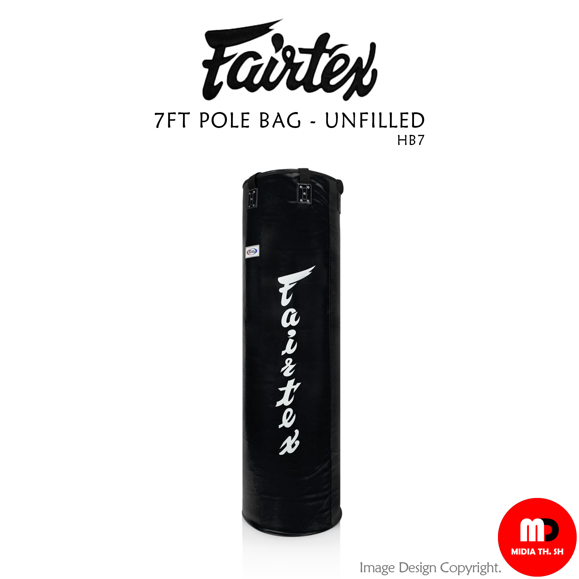 กระสอบทราย Fairtex 7FT POLE BAG - UNFILLED HB7 muay thai for training and  sparring แบบไม่บรรจุ