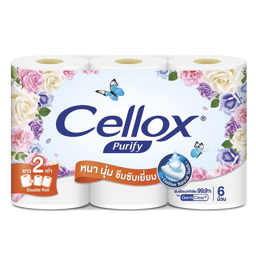 CELLOXเซลล็อกซ์ กระดาษทิชชู ซุปเปอร์เอ็กซ์ตร้า ดับเบิ้ลโรล6ม้วน
