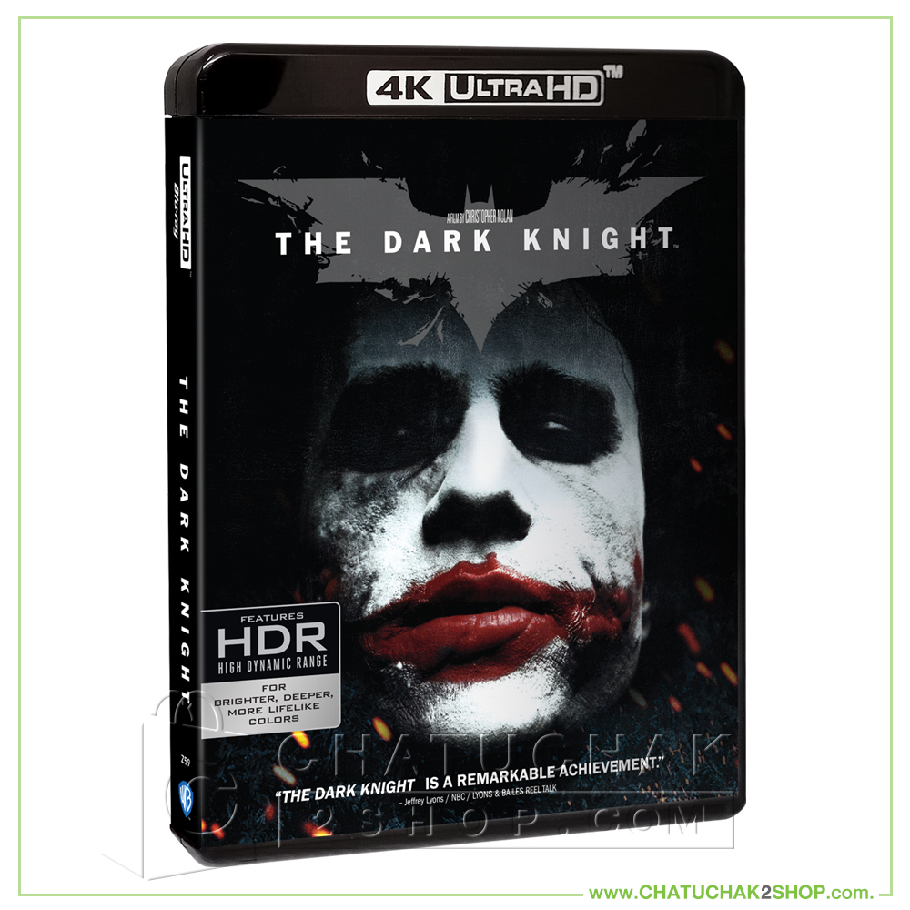 แบทแมน อัศวินรัตติกาล (4K อัลตร้าเอชดี & บลูเรย์ & บลูเรย์ สเปเชียล ฟีเจอร์) (แผ่น4K ไม่มีซับ-เสียงไทย) / The Dark Knight 4K Ultra HD + Blu-ray 2D + Blu-ray Bonus Disc (4K- No