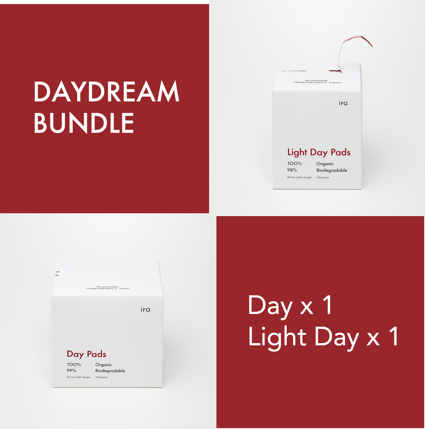 ira Daydream Bundle (Day 1, Light day 1) / เซ็ทผ้าอนามัยกลางวัน