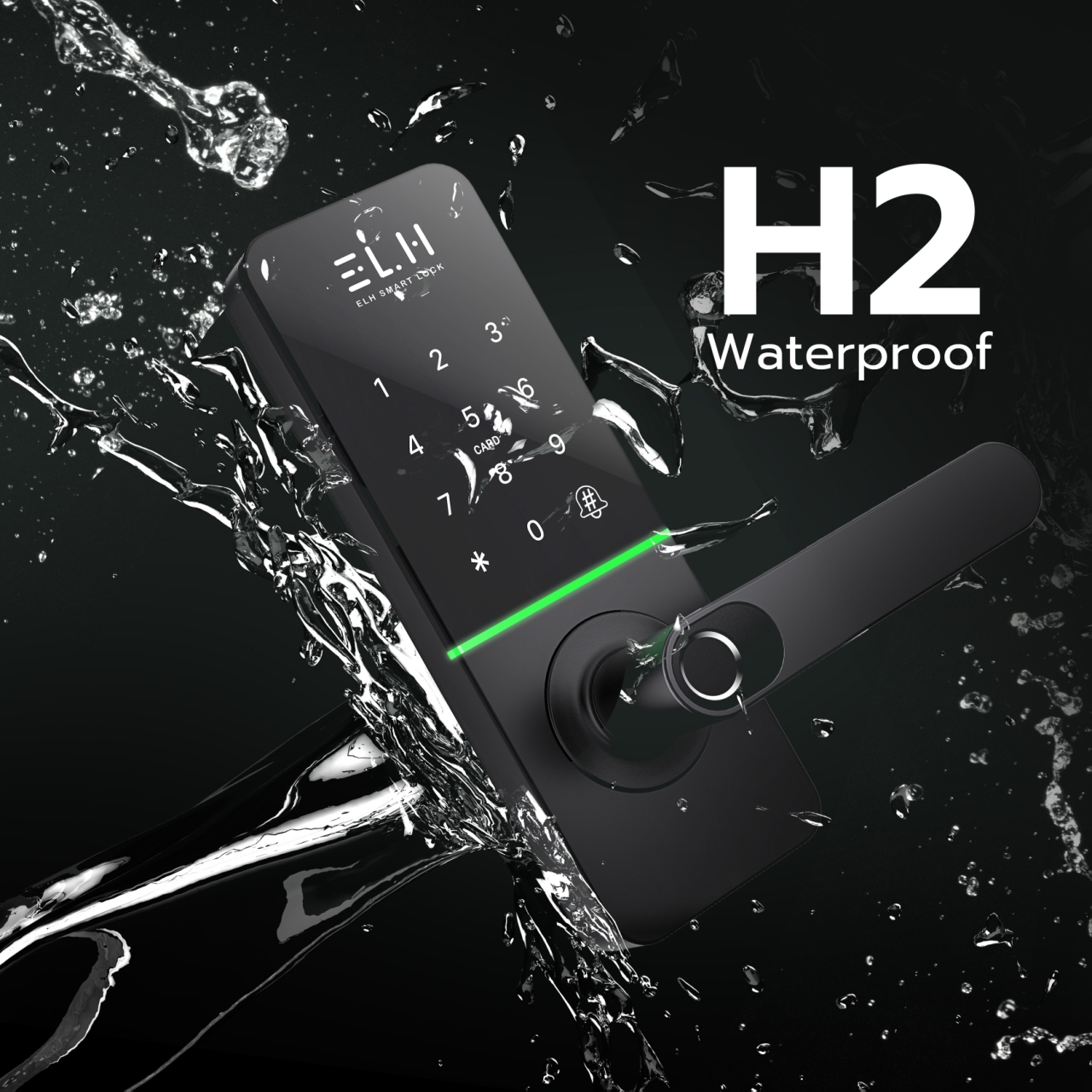 ELH Smart Digital Door Lock H2 กลอนประตูดิจิตอล กันน้ำ 100 พร้อมสัญญาณ ...