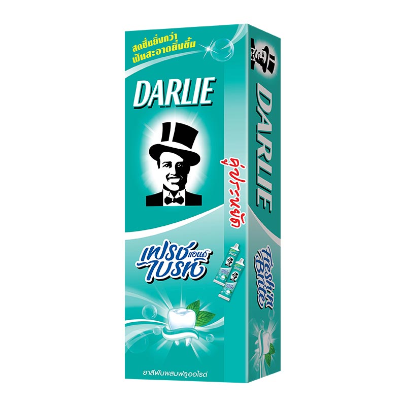 Darlie Toothpaste Fresh and Brite 140g x 2 Tubes.ดาร์ลี่ ยาสีฟัน เฟรช
